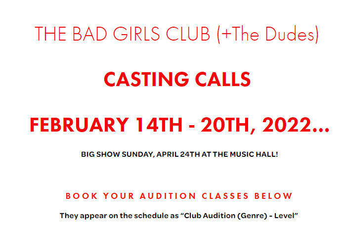 Bad Girl Club 2023, Bad Girls Club Audition 2023